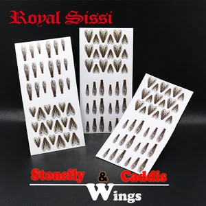 Королевский Sissi 108 шт. в наборе Супер реалистичные взрослые крылья мухи stonefly  caddis подвязывание крыльев приманки на форель для ловли нахлыстом материалы для подвязки