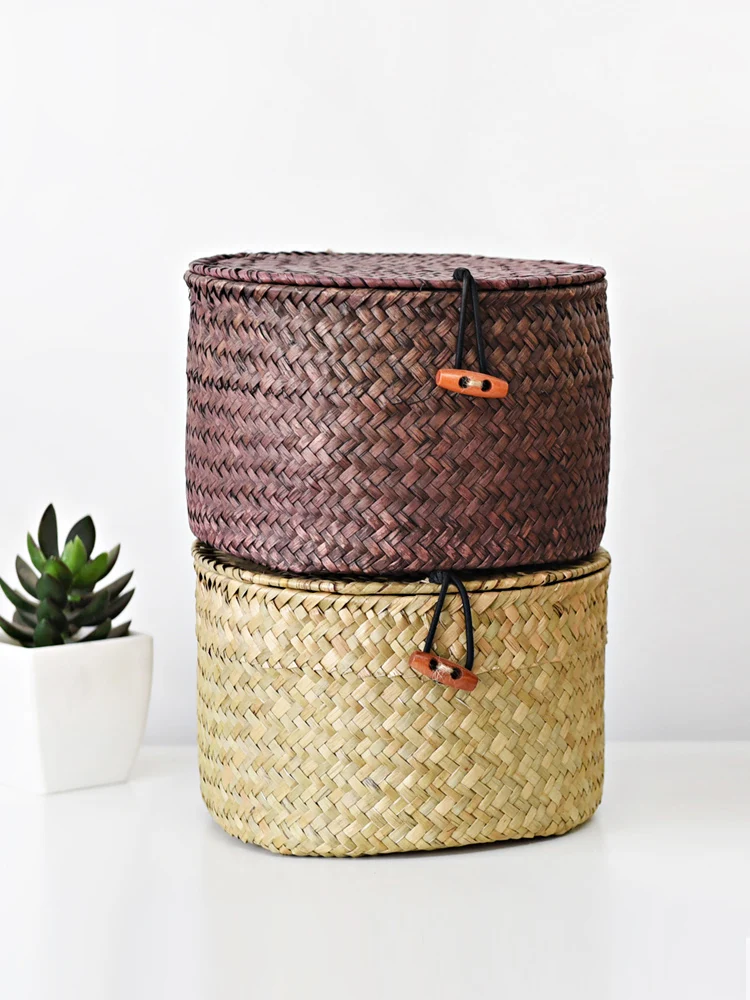 Водоросли с крышкой маленькое ведро соломинка емкость отделочная коробка