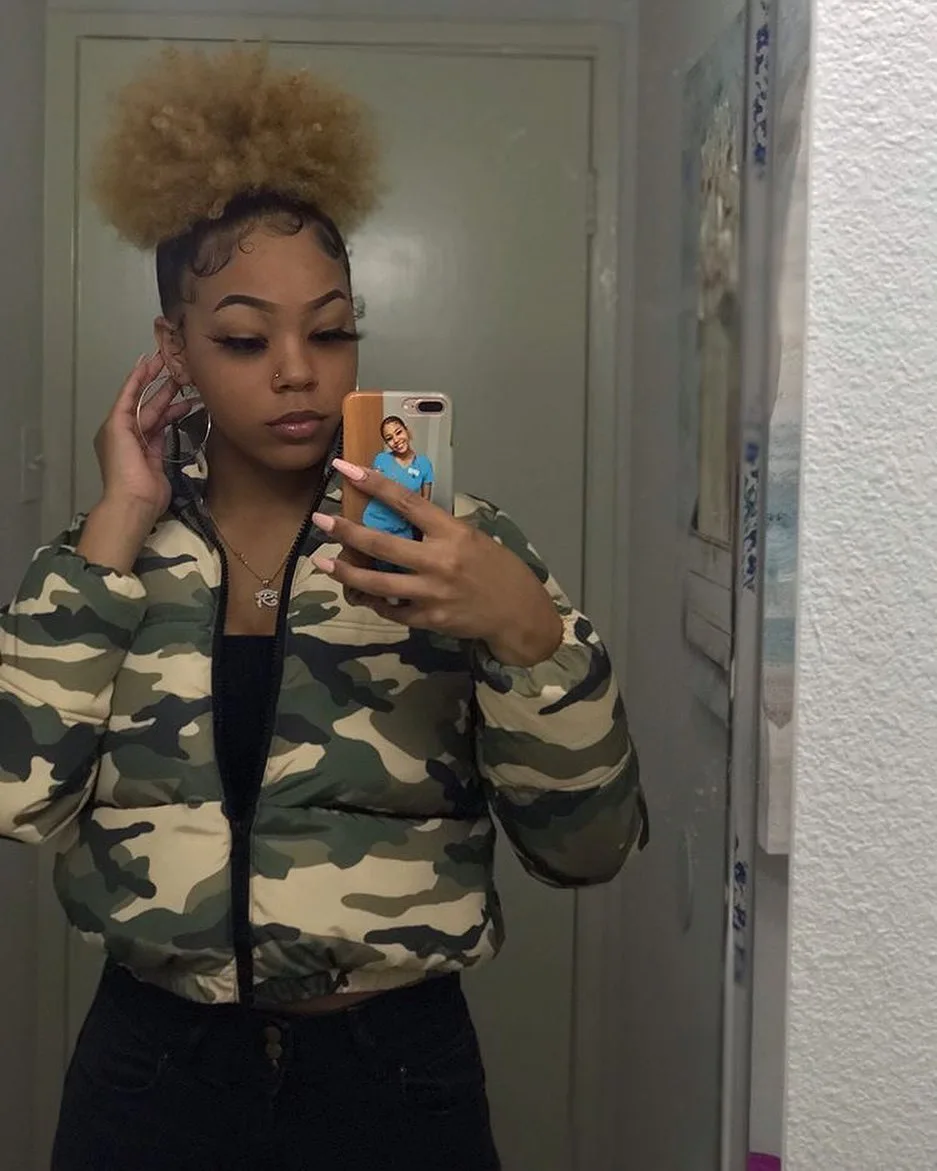 Camouflage Print Winter Women Warm Jacket 2020 Clothing Stand Collar Long Sleeve Thick Parka Casual Zipper Puffer Coat Outwear