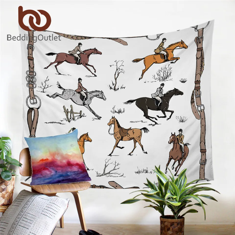 Постельные принадлежности Outlet Конный гобелен настенный Английский традиционный
