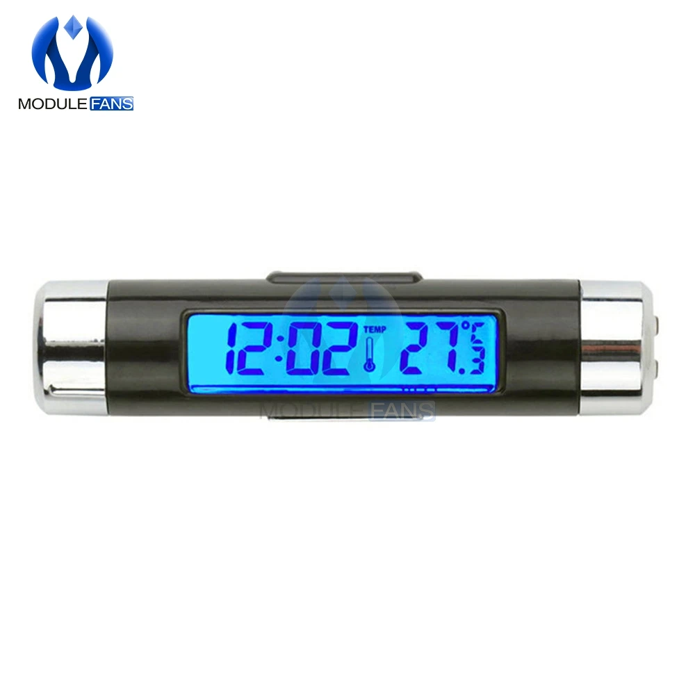 2 в 1 автомобильный термометр с синей/подсветкой и ЖК дисплеем|clock electronic|clock digital