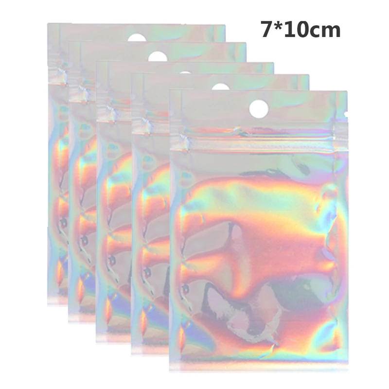 20 шт. самоклеющиеся курьерские Сумки с лазерным голографическим полиэтиленовым