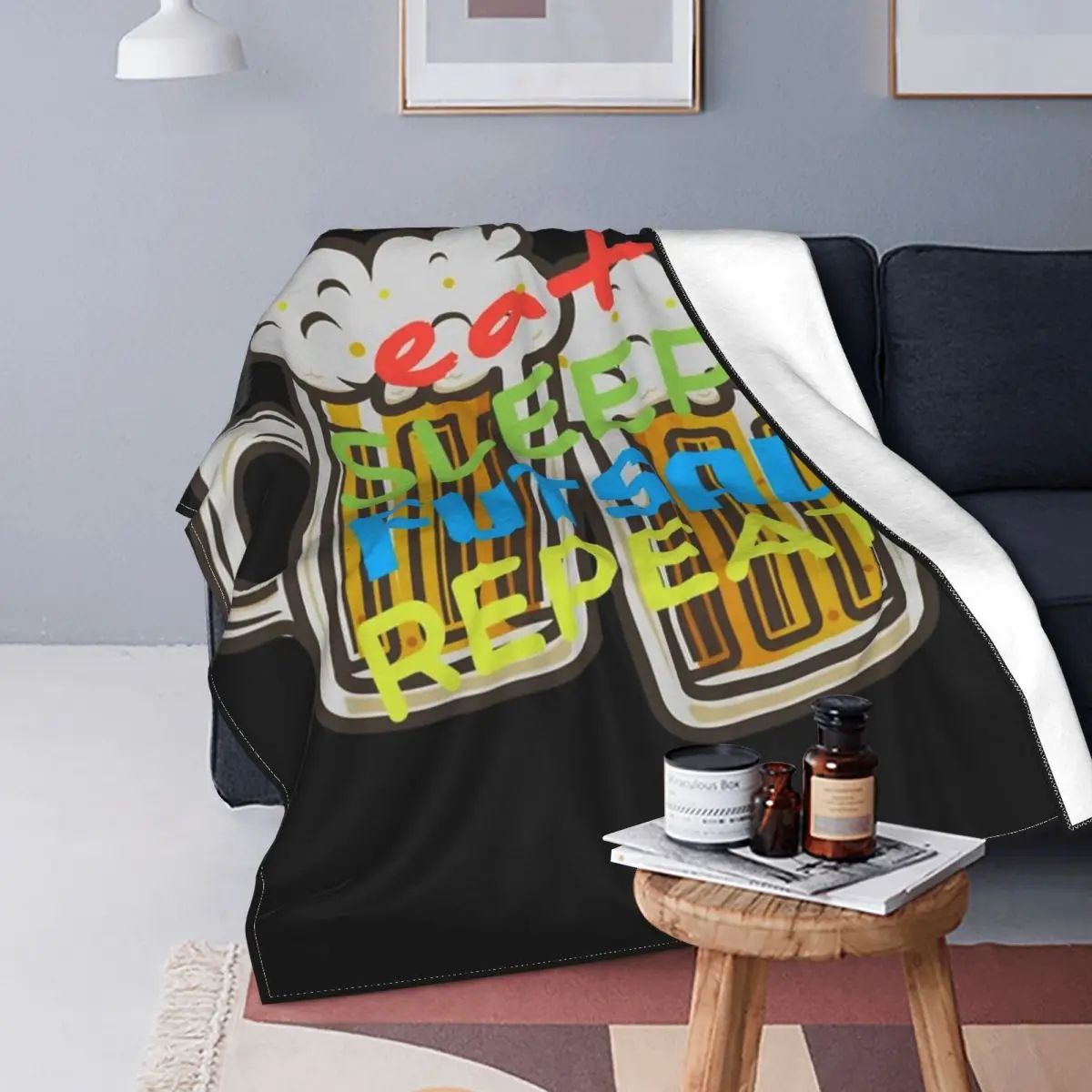 

Manta с надписью «Eat Sleep Futsal para cama», покрывало на cama с квадратами, toalla de playa, forro polar, 18 единиц