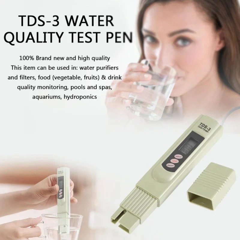 Medidor de agua TDS Probador de Calidad del Agua 0-9999ppm, medidor de agua para acuarios, sistema RO, piscina oscilante