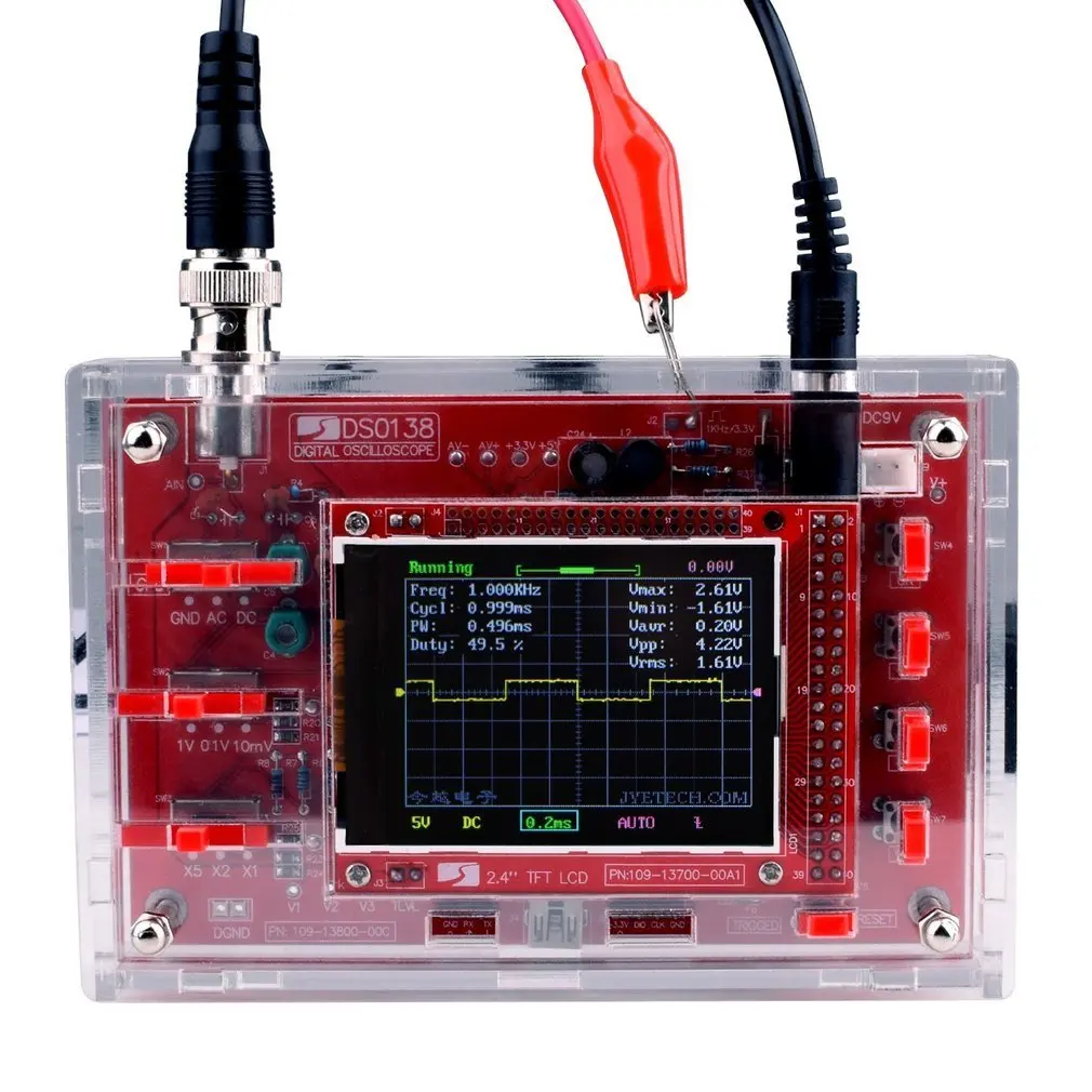 DSO138 2 4 дюймов цифровой осциллограф TFT 1msps частота выборки в реальном времени