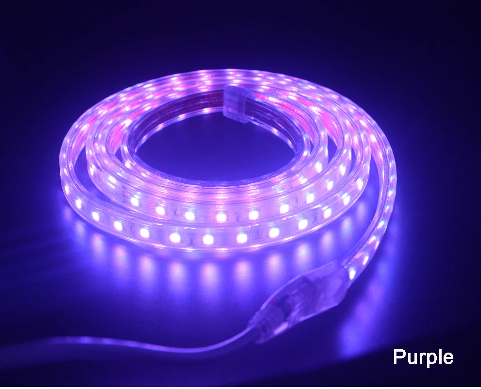 RGB светодиодный светильник 220 в 240 В IP67 Водонепроницаемый 60 светодиодный/м SMD 5050 ленточный светодиодный светильник e с контроллером