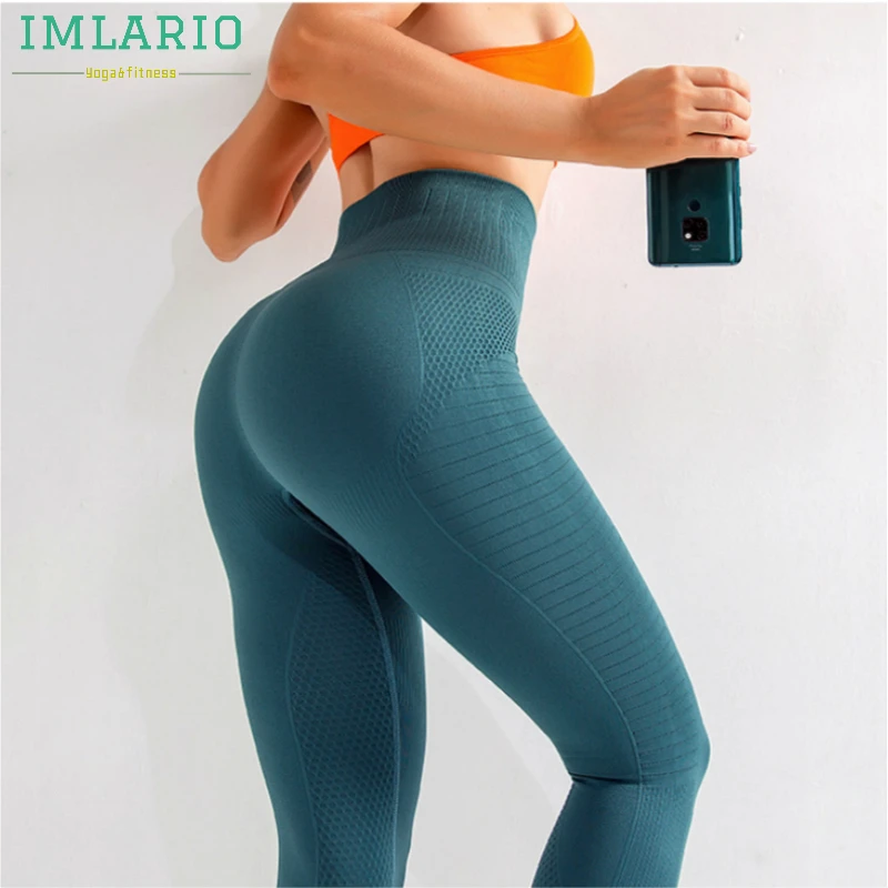 Imlario бесшовные леггинсы компрессионные брюки для фитнеса высокая талия
