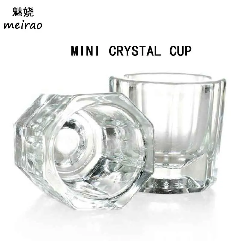 

1Pcs Clear Crystal Glass Dish Nails Art Tools UV Gel Polish Mini Bowl Cups for Nail DIY Tool gel nail polish remover