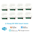 1-8 шт. Wi-Fi 2 банды 3 банды 10A Smart DIY Switch Tuya APP Дистанционное Голосовое управление домашняя Автоматизация таймер работа с Alexa Google Home