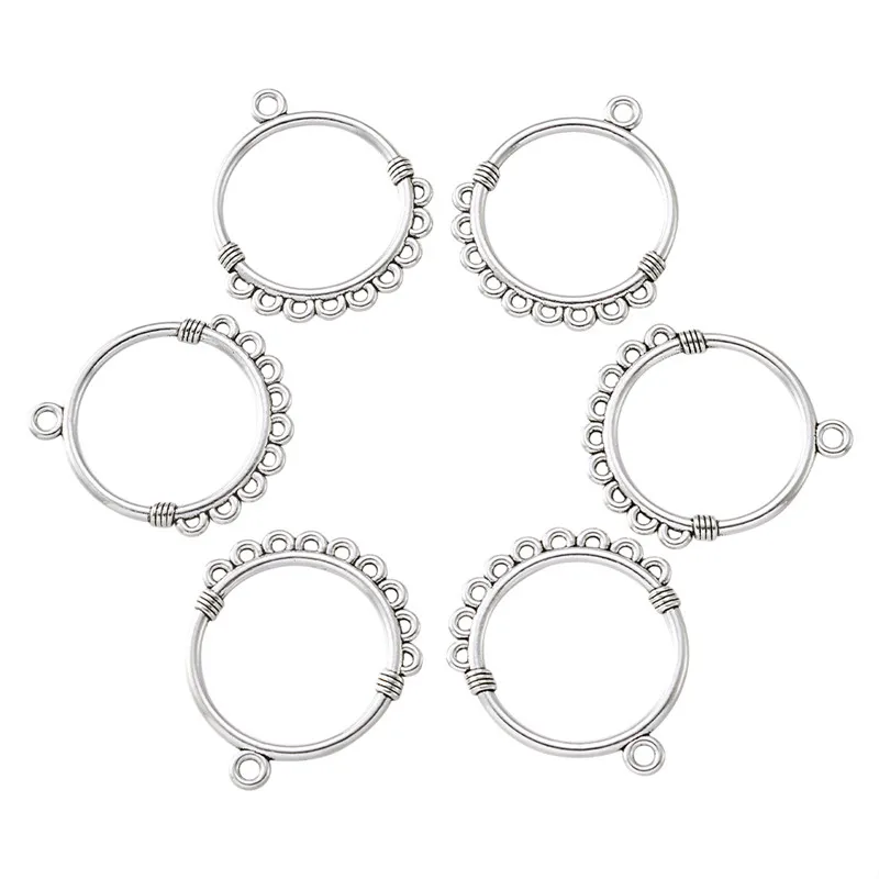 20 шт. антикварные серебряные шапки/цветы/лунообразные компоненты люстры в