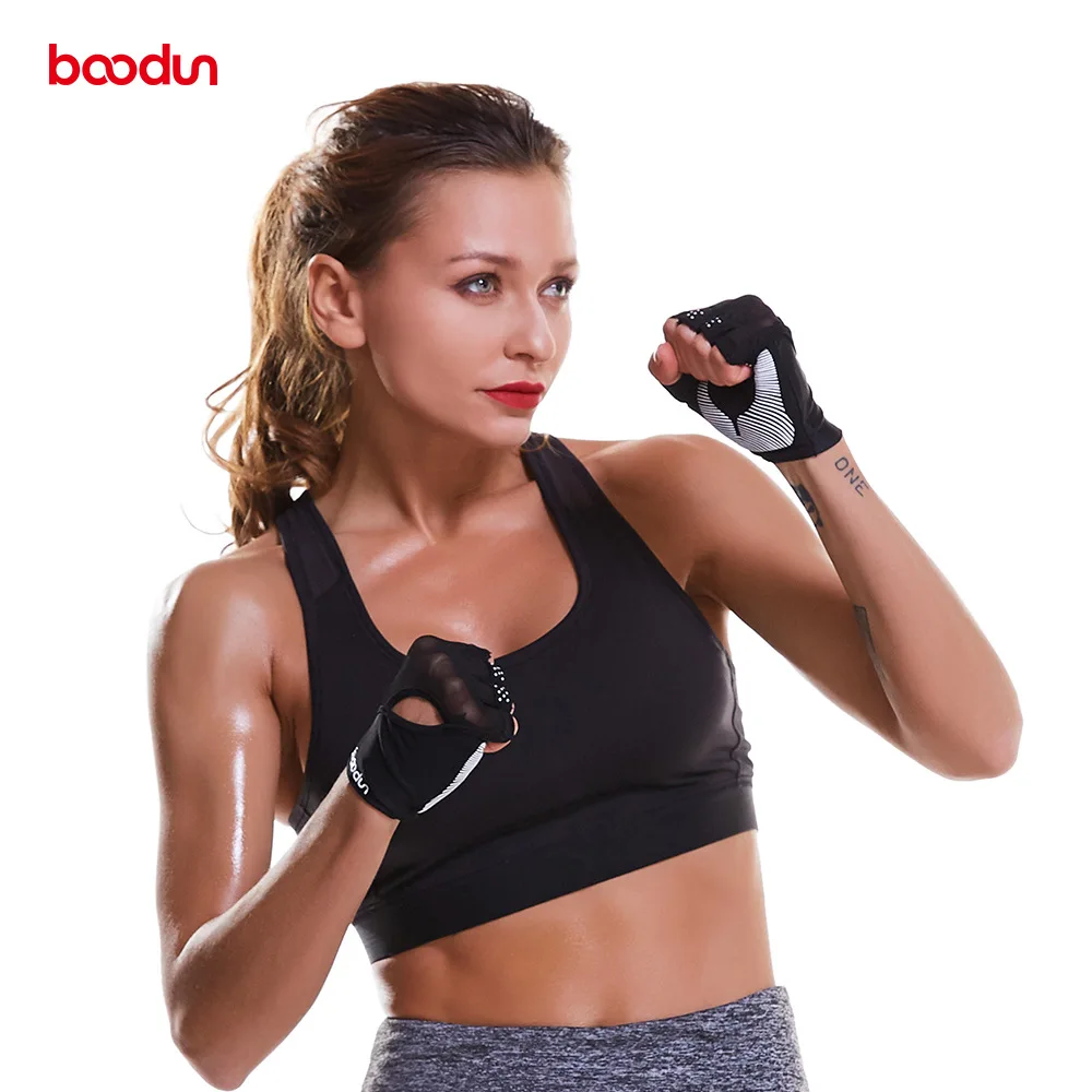 BOODUN для тренажёрного зала перчатки Для женщин дышащий противоударный Фитнес