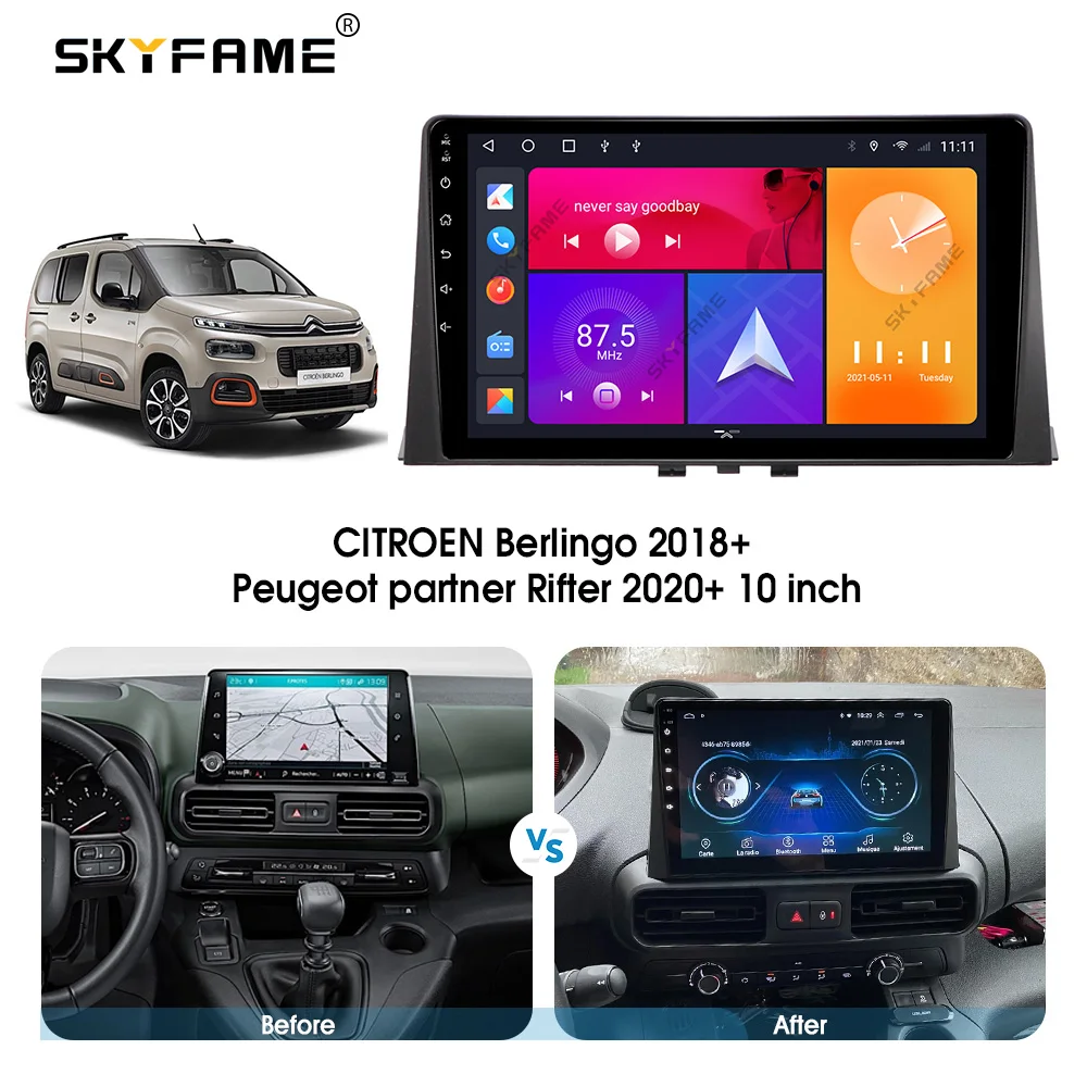 

SKYFAME Android Автомобильная Навигация Радио мультимедийный плеер для CITROEN BERLINGO 2018 + Android Автомобильная стерео система GPS