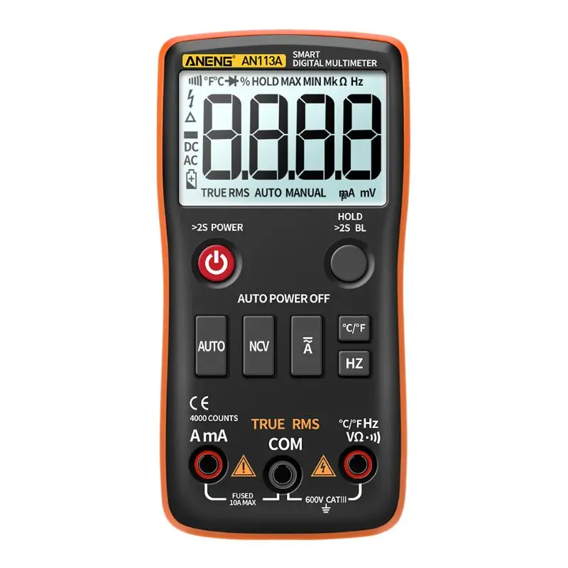 Цифровой мультиметр с автоматическим выбором диапазона True RMS тестер температуры