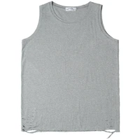 mens summer european and american classic loose pure color sleeveless t shirt with a versatile base of large size vest