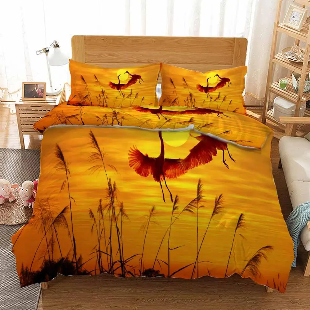 Тигр на закате дорога постельные принадлежности одеяло пододеяльник набор