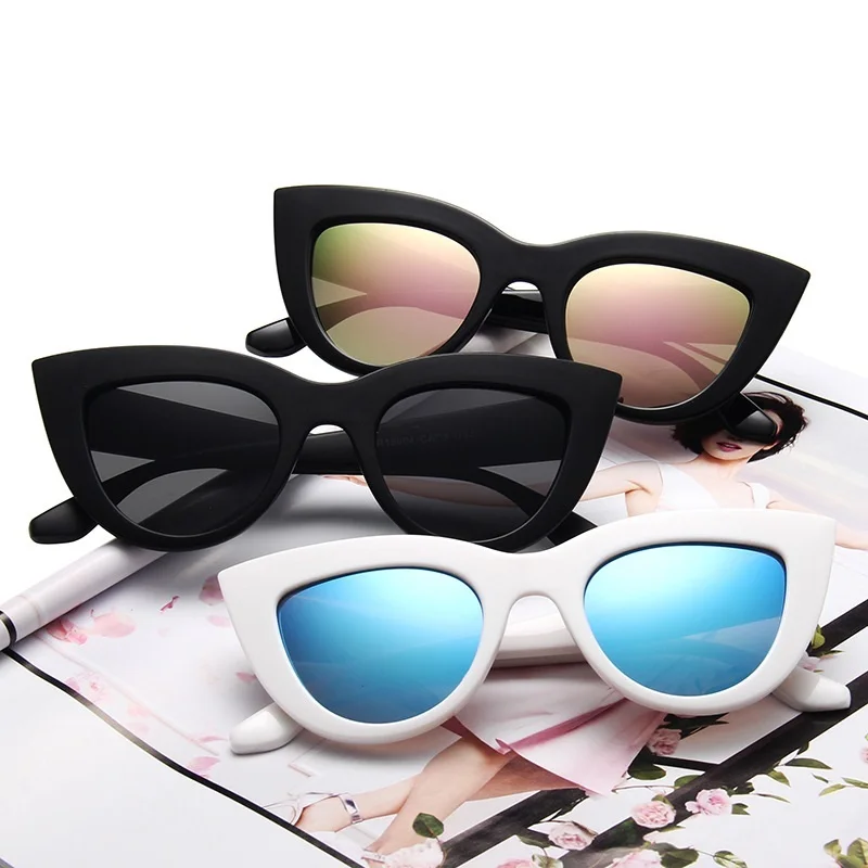 

ERILLES Retro Sexy Black Cat Eye Sunglasses Women Vintage Luxury Brand Designer Sun Glasses For Female UV400 Eyewear Shades
