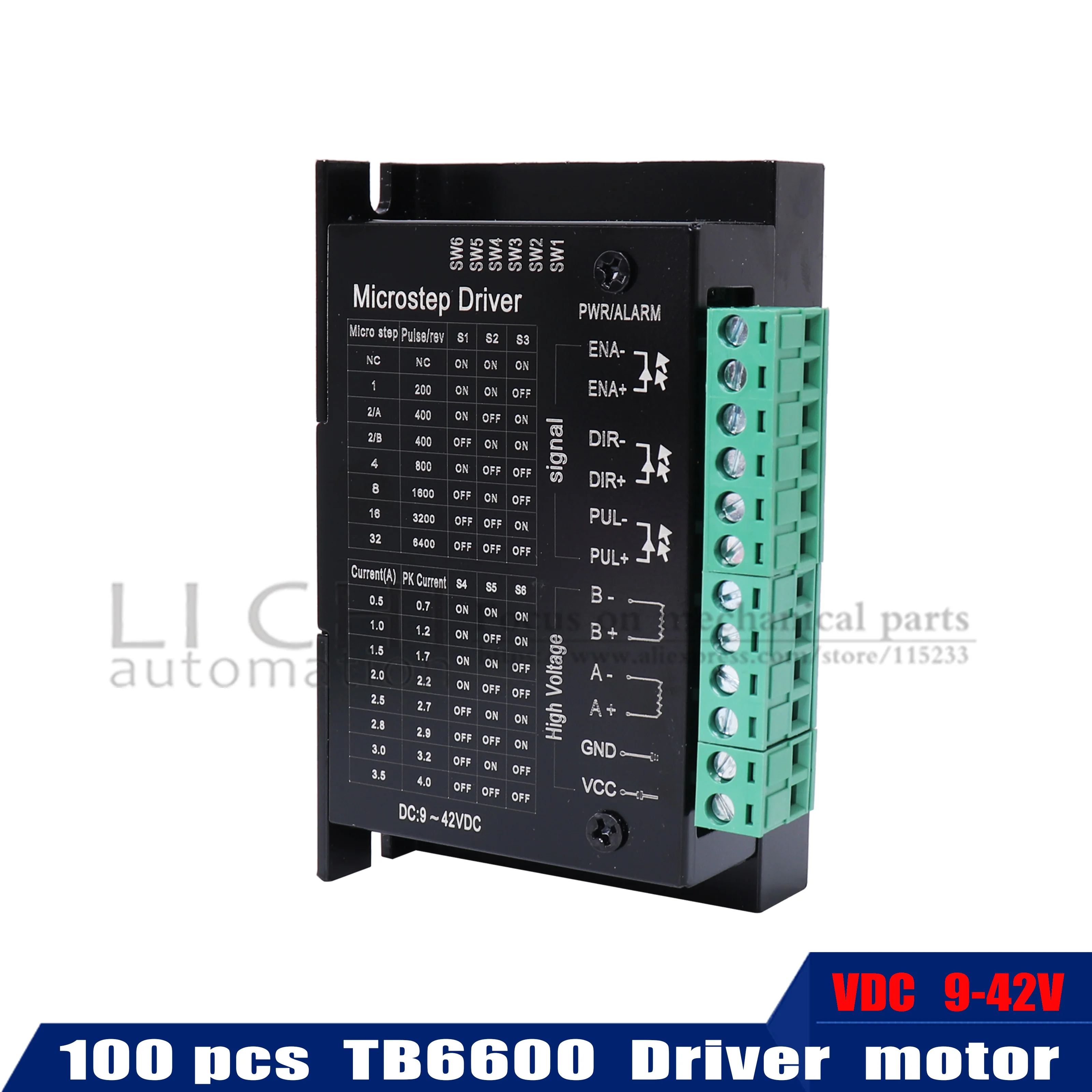 Драйвер Tb6600 s109aftg для шагового двигателя постоянного тока 9 42 в 100 шт.|Драйвер