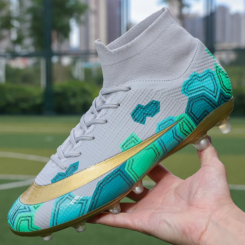Heren Sliver Hoge Enkel Ag/Fg Sole Outdoor Schoenplaten Voetbalschoenen  Schoenen Voetbal Schoenplaten | Спорт и развлечения | АлиЭкспресс