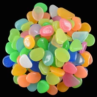 1050pcs luminous glowing stones for table walkways garden path lawn glow in the dark pebbles decoration