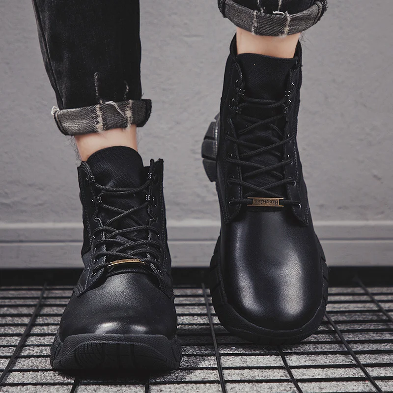 

Men's Boots Zapatos Casuales Causal Shoes For Men Casual Para Hombre De Cuero Leather Mens Dress Boots Hot Sale Black