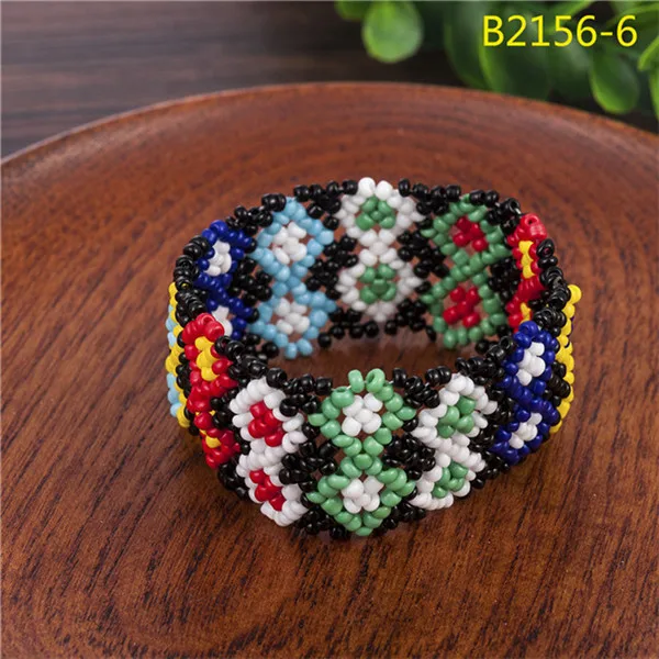 DB452 Уникальный Boho женский Печатный узор эластичный браслет из бусин тотем узор ручной работы эластичный браслет ювелирные изделия - Окраска металла: DB452