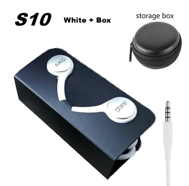 S10 white with box Наушники AKG EO IG955 в уши 3,5 мм/тип-c с микрофоном Проводная гарнитура для SAMSUNG Galaxy note10 S10/S10+ S9 S8/S8+ S7 huawei xiaomi - Цвет: S10 white with box