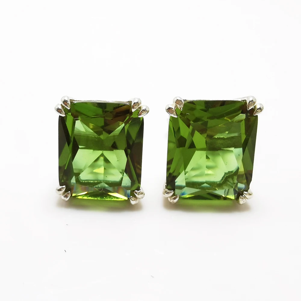 

Zultanite Silver Earrings 925 Silver Girl Stud Earrings Big Diaspore Gemstone Color Change Classic For Engagement Fine Jewelry