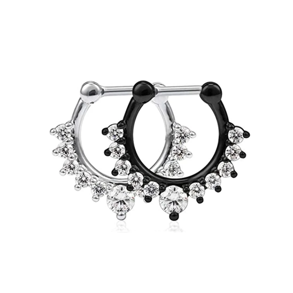 1 шт. 316L Нержавеющая сталь кольца для пирсинга перегородки носа серьги