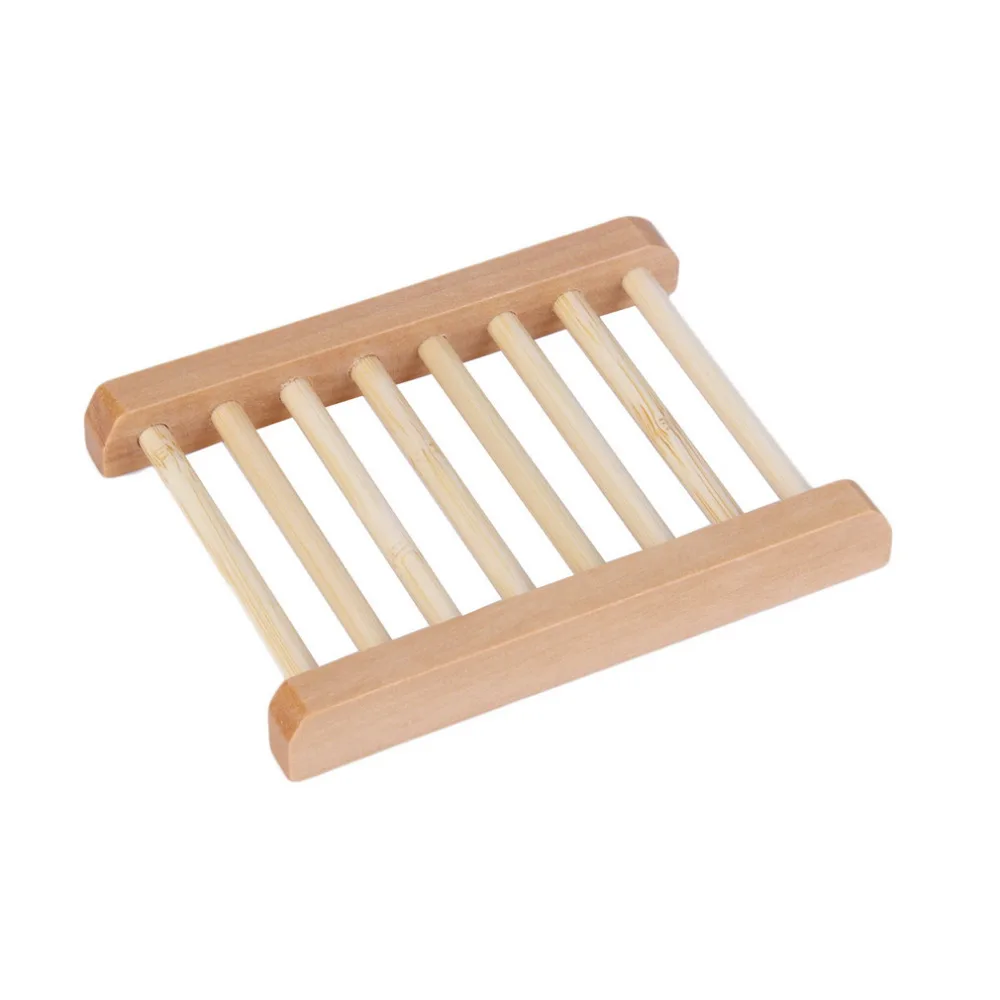 

Wood Soap Dish Soap Tray Holder Storage Soap dry Rack Plate Box Container for Bath Shower Plate Bathroom Soap Tray 11.5*8.7cm