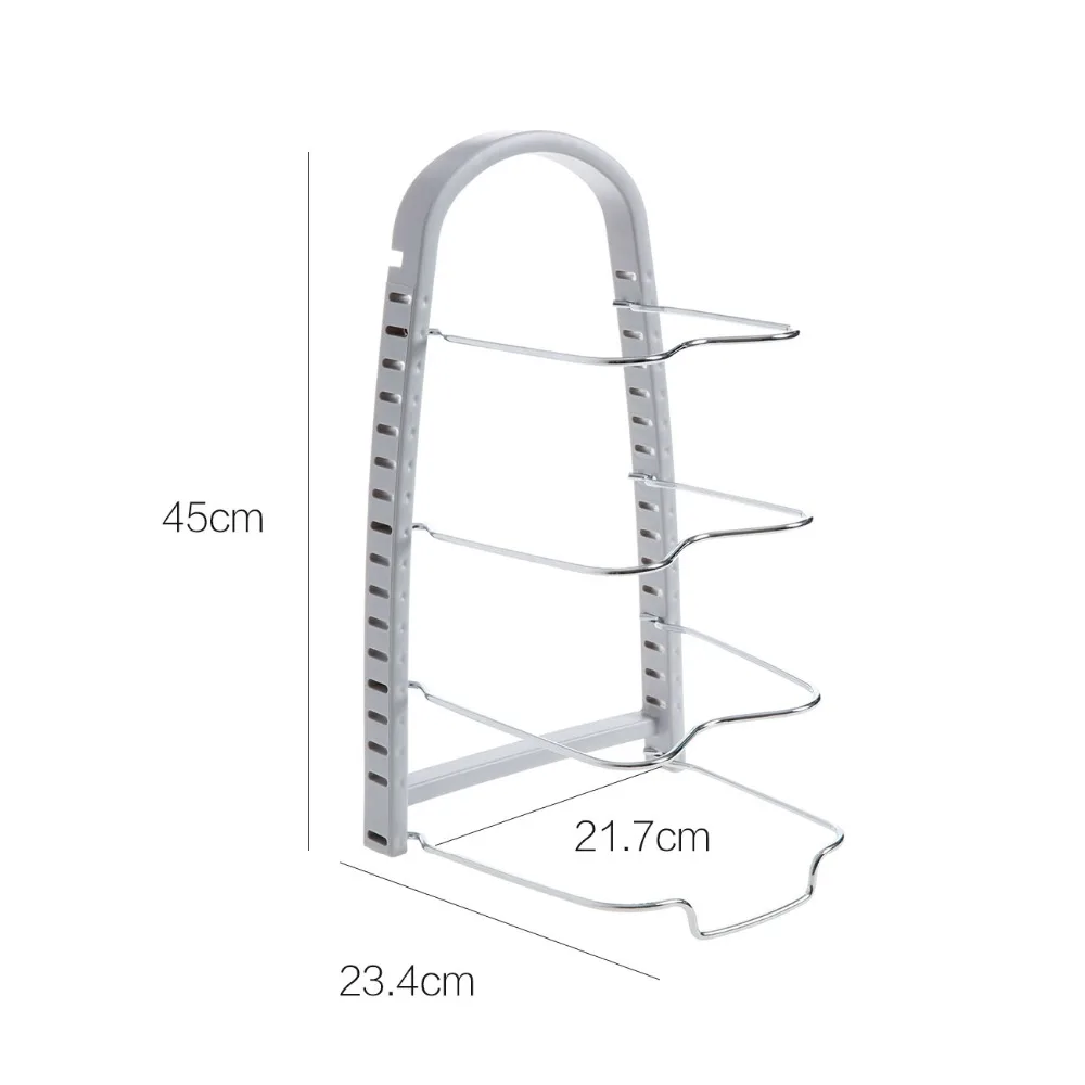 

Kitchen Organizer Pots Storage Rack Holder Shelf Cookware Pan Lid Pot Holders Rack Stand Kitchen Accessories