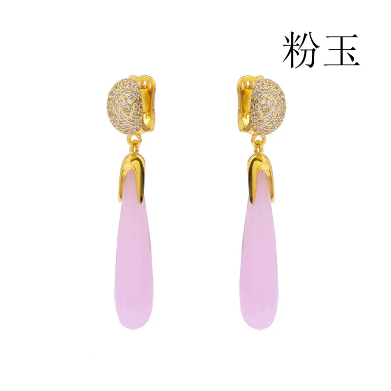 

Brand earrings, personality, fashion, retro style, drop eggplant shape, advanced craftsmanship, gift for lover