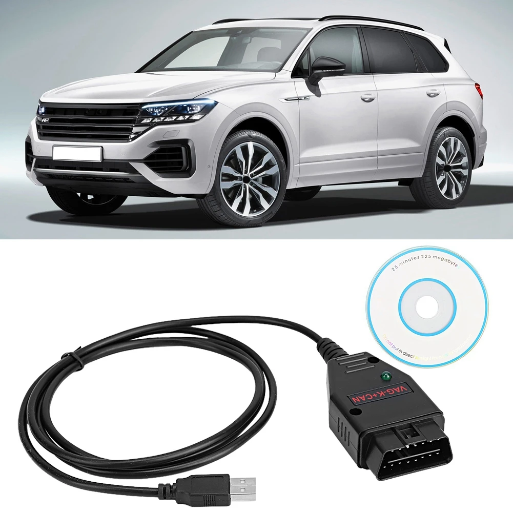 Автомобильный диагностический кабель сканер тестовая линия с CD подходит для VAG K +