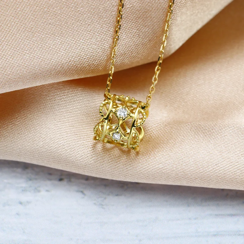 Ювелирные изделия из стерлингового серебра с узором полый одиночный кулон