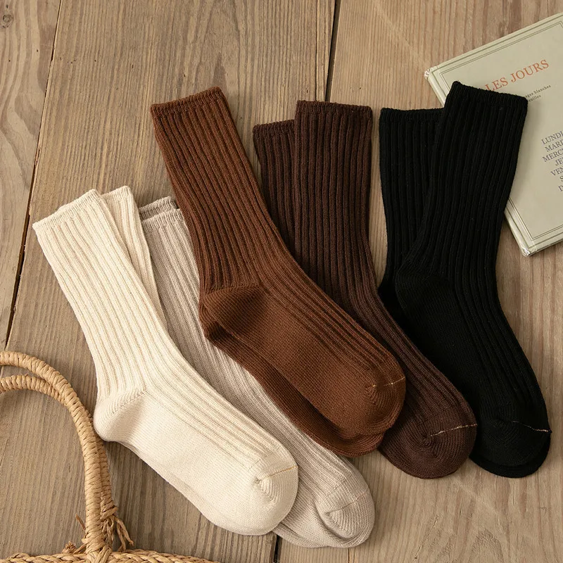 

Женские носки однотонные полосатые носки женские хлопковые мягкие удобные Длинные повседневные весенне-осенние милые модные высококачест...