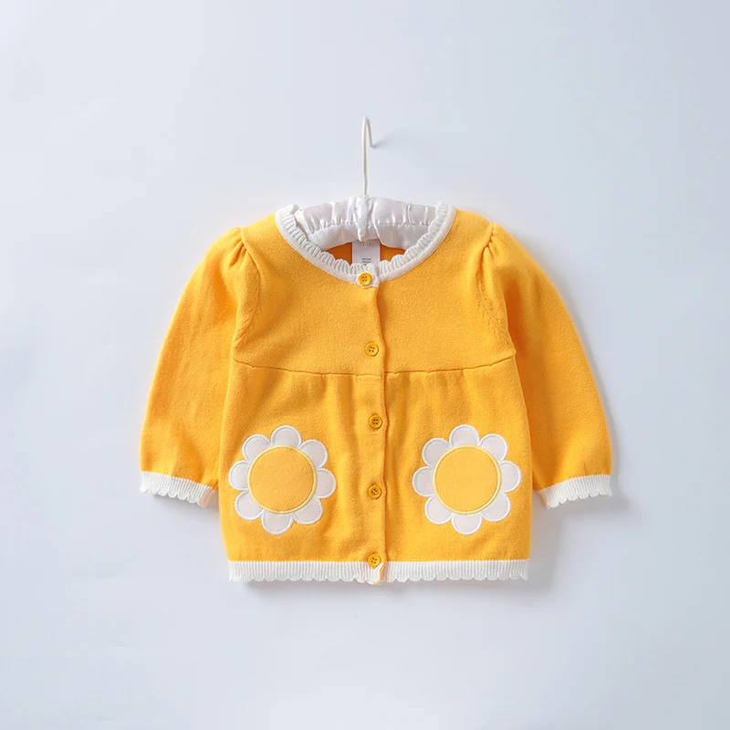 

new 2020 spring autumn baby girl clothes single tier children sweater baby girls princess Cardigan sweater kids jackets & coats