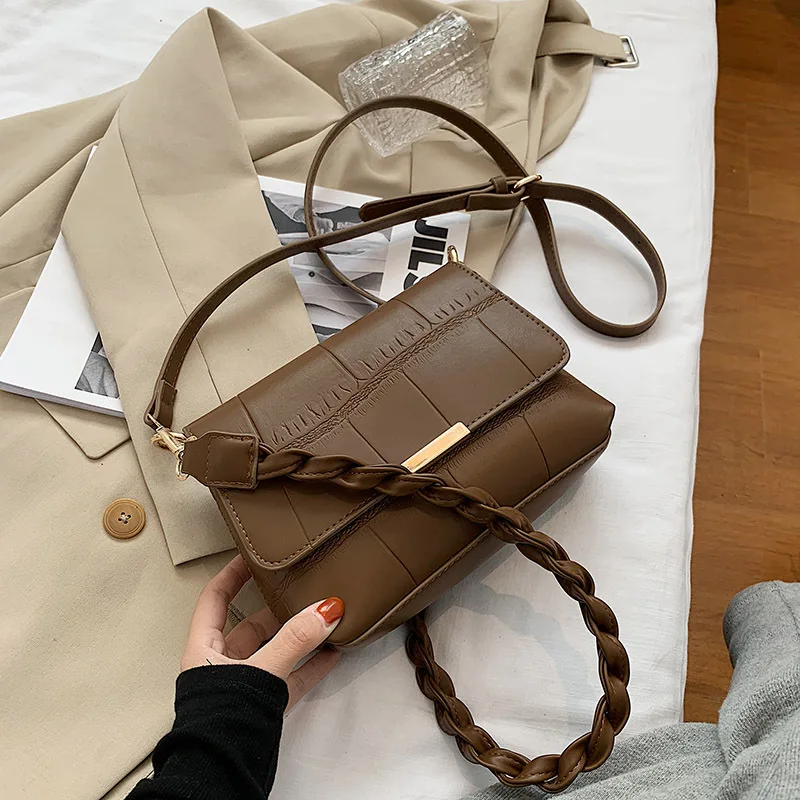 

Autumn and Winter Retro Stone Pattern Small Bag Handbags 2020 New Trendy Fashion Ladies All-match Messenger Bag Shoulder Arm Bag