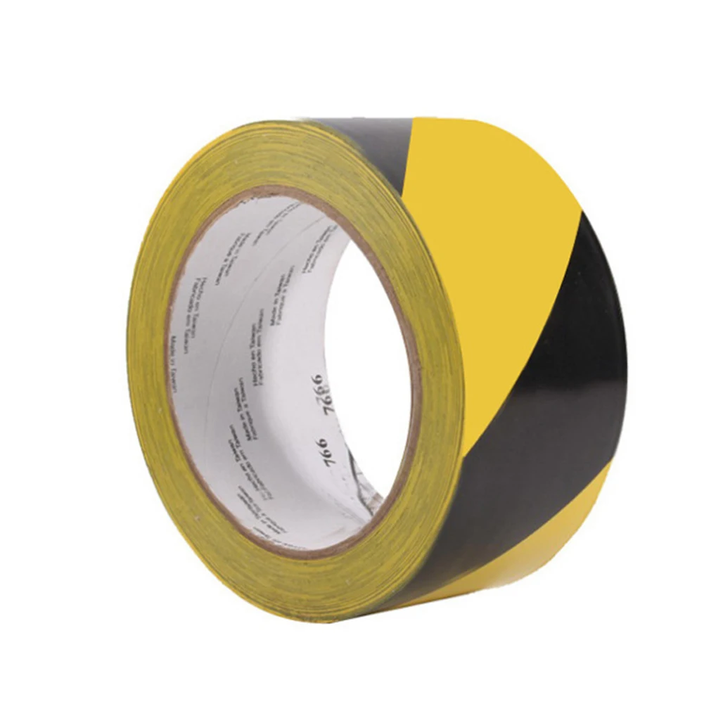 

33mx50mm PVC Dangerous Areas Social Distancing Marking Floors Warning Tape Striped Safety Self Adhesive Yellow Wear-resisting