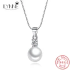Женское Ожерелье с кулоном из серебра 925 пробы, с пресноводным жемчугом, размер 40455 см