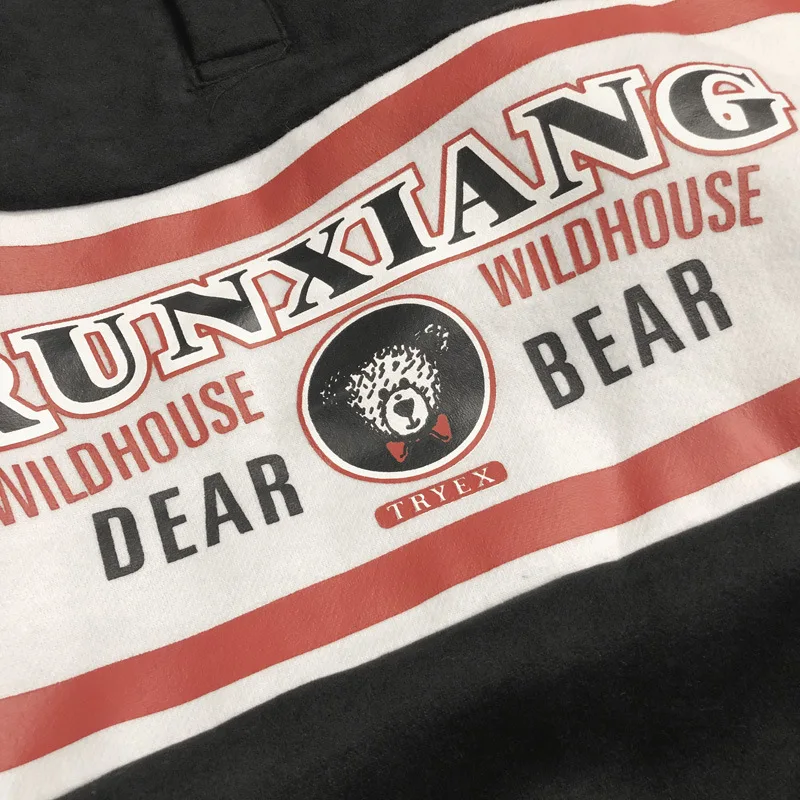 

Man Add Wool CoatAmerican Retro Color Matching Long Sleeves Autumn and Winter Half Zipper Set Head Fleece Loose Sport 48100530