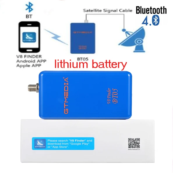 GTmedia V8 Finder BT05 1080p DVB S2 спутниковый искатель лучше с bluetooth поддерживает android и apple