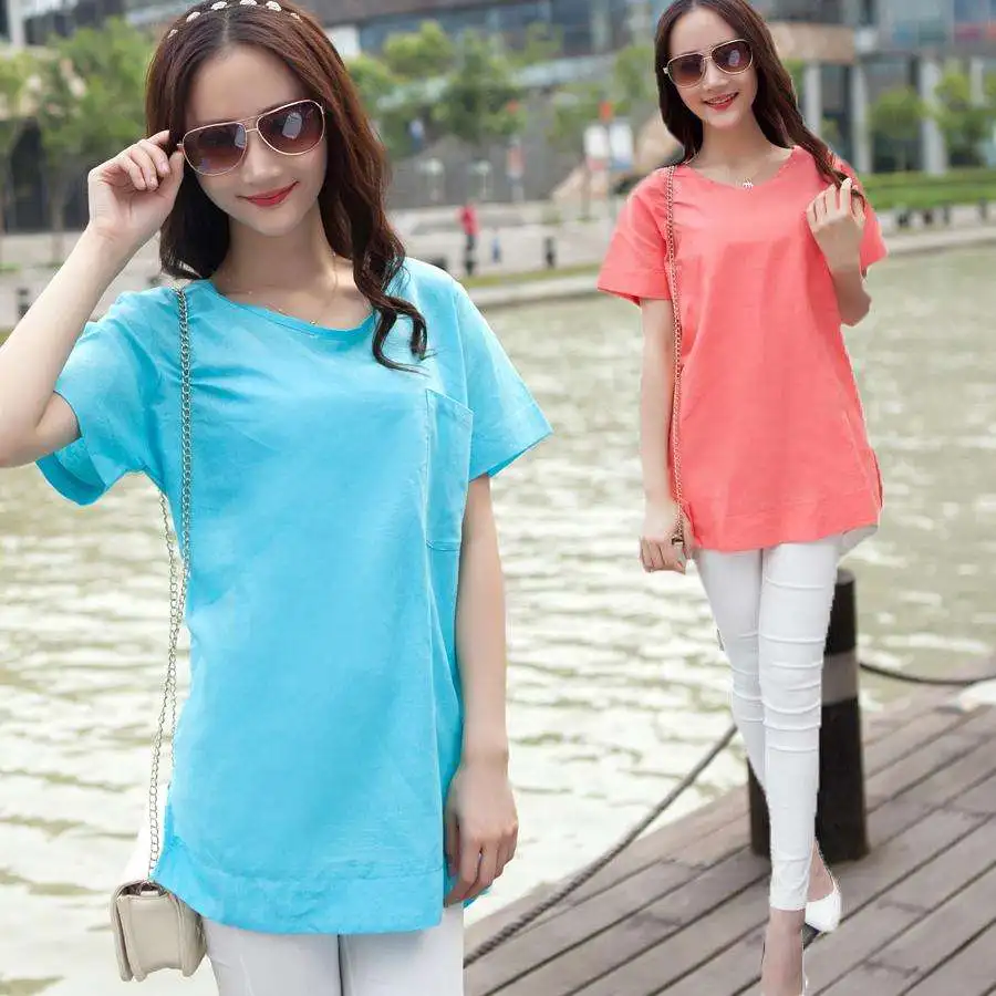 

2020 Tops T Shirt Women Cotton Female Tshirt beige