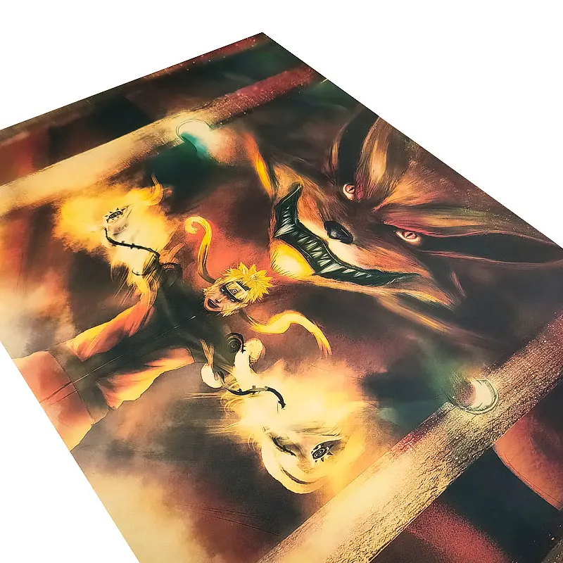 Ностальгия комикс ниндзя персонаж удзумаки плакат в стиле ретро из крафт-бумаги