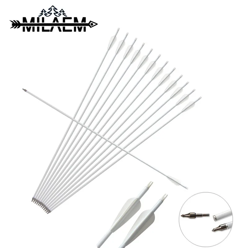 Стрелы из углеродного волокна для стрельбы лука 12 шт. стрелы 500 ID 6 2 мм с