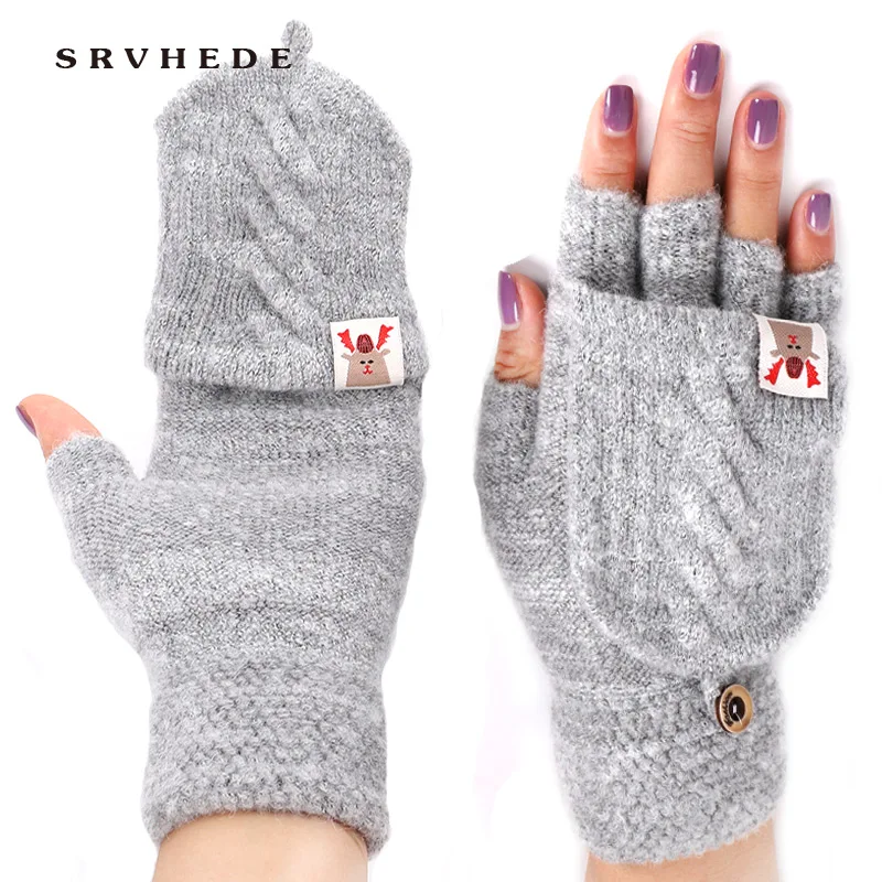 Guantes зимние перчатки женские зимние перчатки для девочек одноцветные перчатки из кроличьей шерсти мягкие теплые яркие цвета двойные женские перчатки