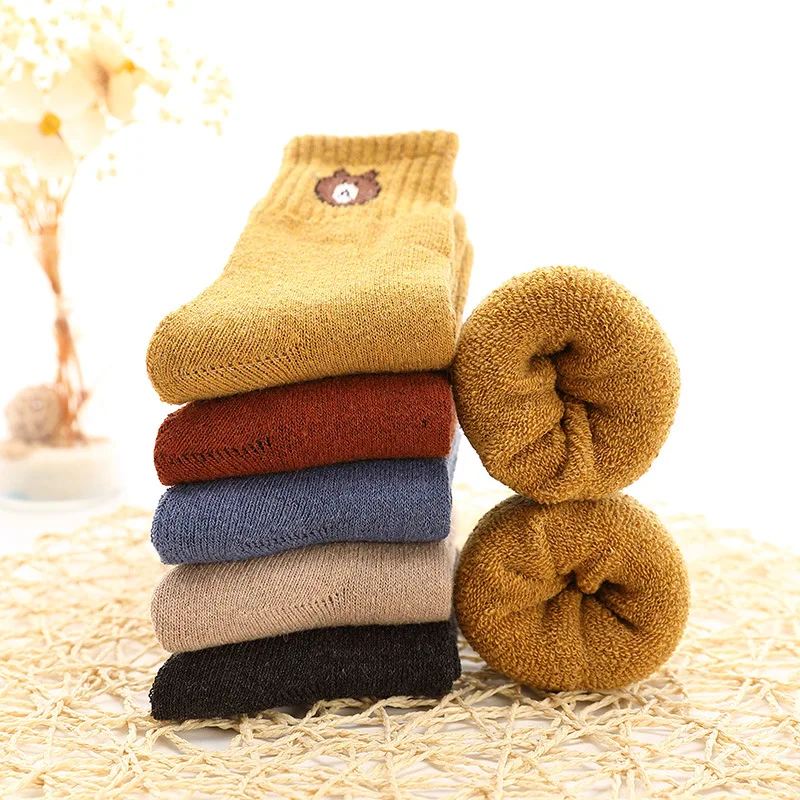 1 пара детских хлопковых колготок супер плотные однотонные носки для мальчиков и