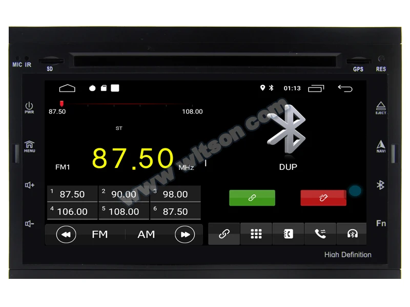 Автомагнитола WITSON на Android 10 0 для PEUGEOT 307 207 3008 2 Гб ОЗУ 16 флэш памяти GPS навигация DAB OBD