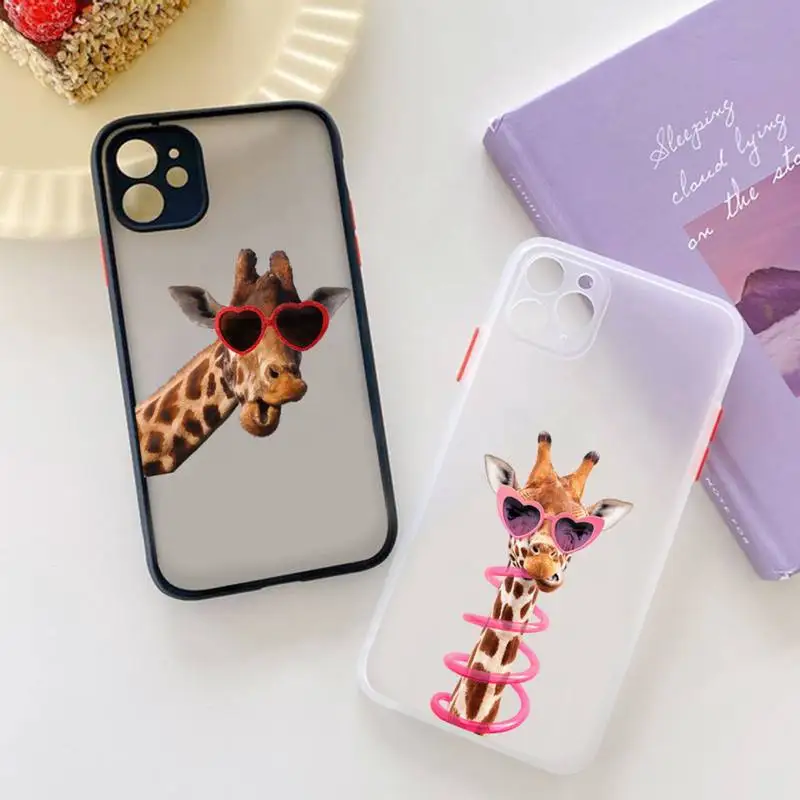 

Giraffe animal cute and funny Phone Case matte transparent