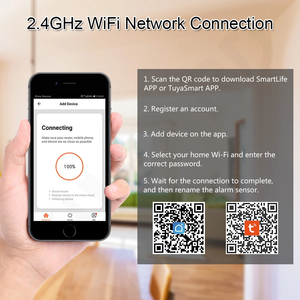 Tuya умный WiFi датчик окна и двери 433 МГц беспроводной оконный дверной магнита