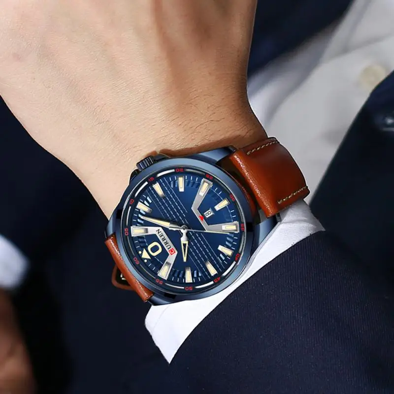 

Fashion Luxury Man Quartz Watch Curren Leather Clock Auto Date Wristwatch Male Brand Watch Reloj Hombres Relogio Masculino