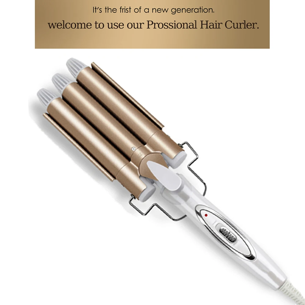 

Professional Hair Tools Curling Iron Ceramic Triple Barrel Hair Styler Hair Waver Styling Tools Hair Curlers Electric Curling